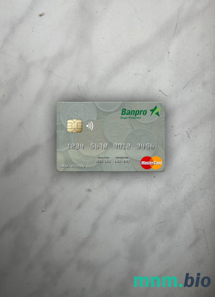 Nicaragua Banco de la Producción wygląd zdjęcia mastercard skan PSD + zdjęcie